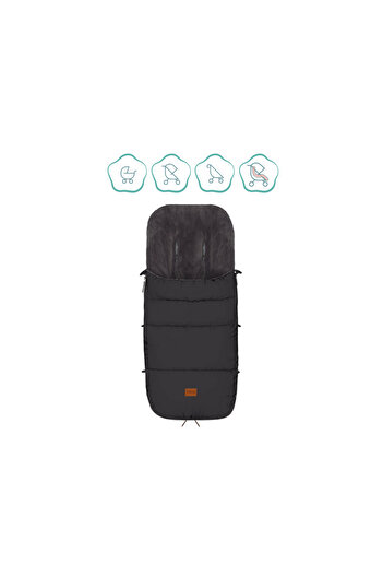Fillikid Winter Footmuff for Stroller with Reflectors Kinley Black