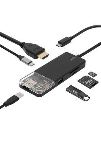 Home by Somogyi Docking station USB-C HUB 6in1 HDMI /microSD /USB /USB C PD 100W Home USBHUB6