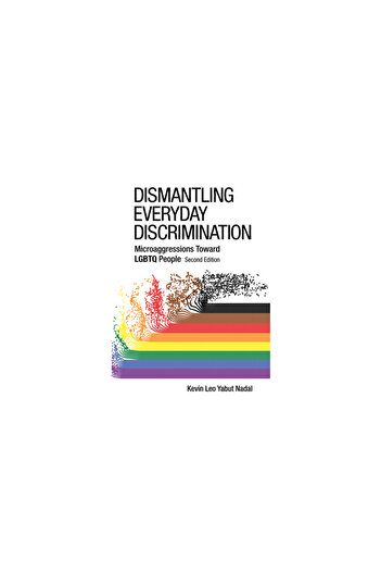 Amer Psychological Assn Dismantling Everyday Discrimination: Microaggressions Toward LGBTQ People