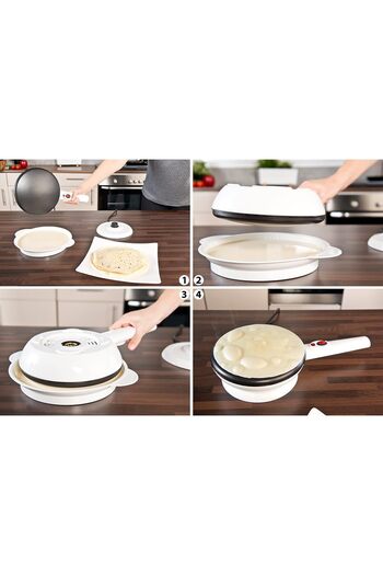 genernic Crepe Maker | Non-Stick, Wireless Design, Auto Temp Control, Safe Handle