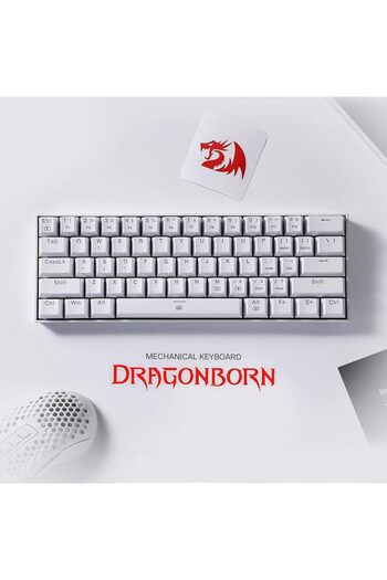 REDRAGON لوحة مفاتيح الألعاب الميكانيكية السلكية K630 Dragonborn، تصميم مضغوط، إضاءة RGB، تخطيط 60%،