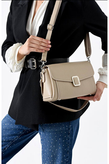Senna Collection Short and Long Strap Bag with Buckle Detail and Multi-Pocket Bag