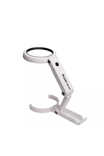 Proskit 3.75X LED USB or 3x AAA portable foldable magnifier MA-025