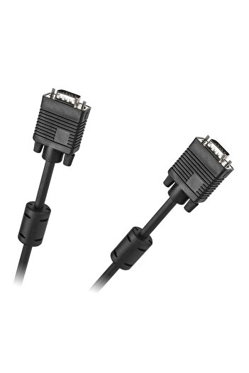 Cabletech SVGA male-male cable 1.5m double shielded with ferrite black
