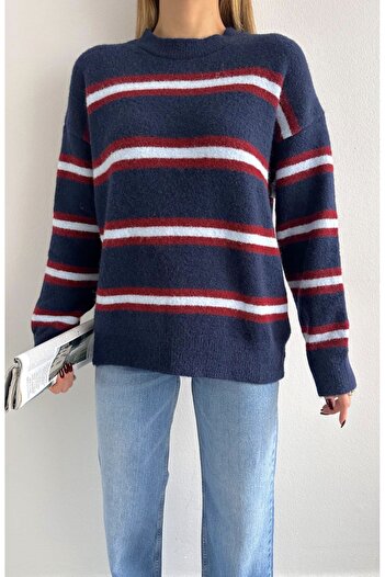 fujya Colorful Striped Oversize Knitwear Sweater