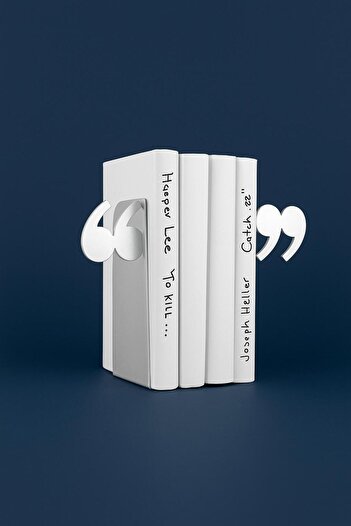 VENON 2 Pieces Silver Special Series ""Nail Mark"" Metal Bookends Book Holder Home and Office Decorative