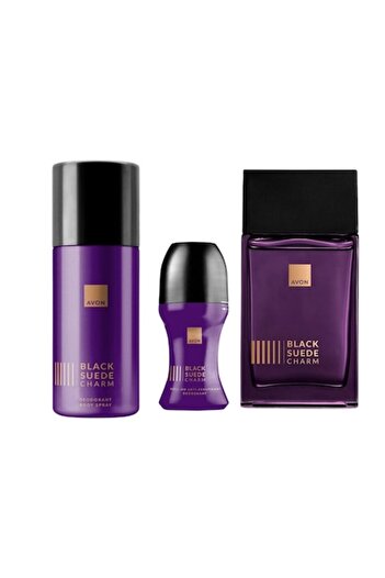 AVON Set Black Suede Charm, eau de toilette 100 ml, deodorant spray 150 ml, roll-on 50 ml,