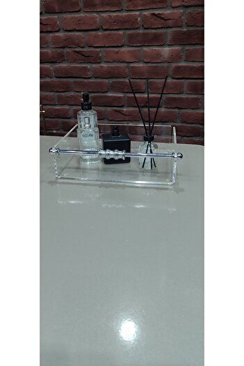 innossa pleksi dekorasyon Silver Plated Handle 5 mm Transparent Plexi Mini Organizer