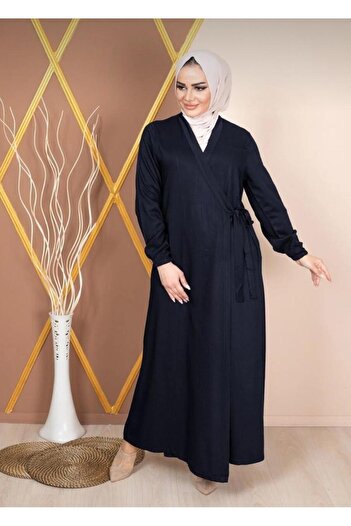 sayina Side Tie Double Breasted Collar Prayer Dress