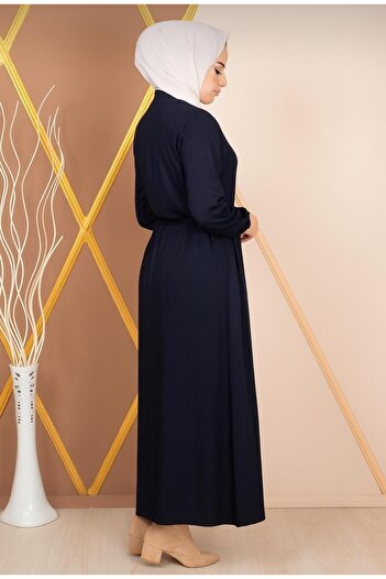 sayina Side Tie Double Breasted Collar Prayer Dress