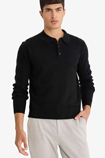 DeFacto Standard Fit Polo Neck Knitwear Sweater F1523Ax25Au