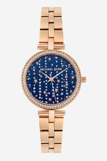 Michael Kors Women MK4451 Maci Crystal Watch, Rose Gold