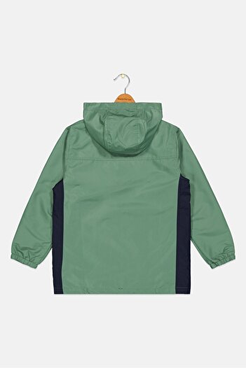 Tommy Hilfiger Kids Boy Graphic Print Long Sleeves Hooded Jacket, Green