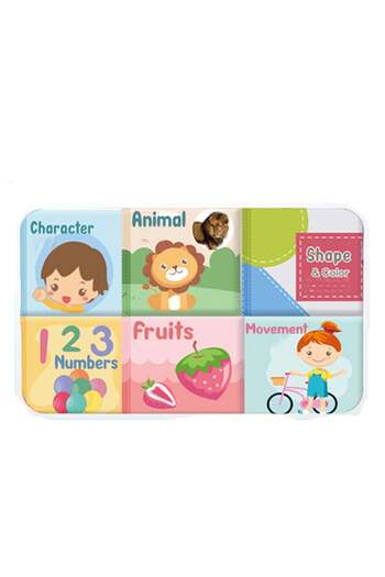 Generic Cloth Book Set 6-Piece Early Education Non-Toxic Toys for Infants Baby Washable Books