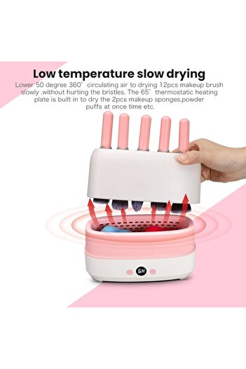 Generic Makeup Brush Dryer Machine | Sponge Cleaner, Low Heat, Auto Shutoff, Type-C