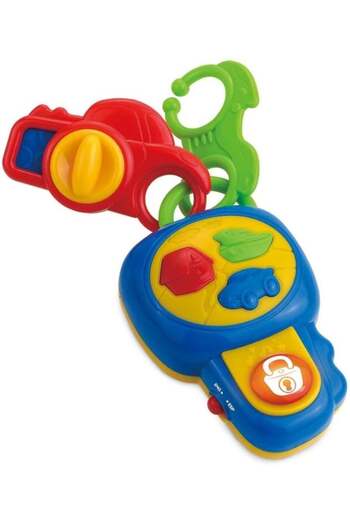 Generic Happy Kids Little Learners My First Talking Key Toy - Teaches First Words, Lights And Sounds, Biling