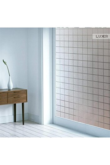 LUXER Decorative Privacy Window Film, UV Protection, Model - Square Pattern, Dimensions 200x60 cm