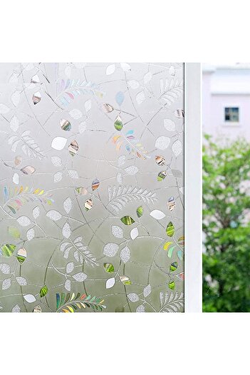 LUXER Decorative Privacy Window Film, Model - Autumn Leaves Pattern, Dimensions 200x60 cm,