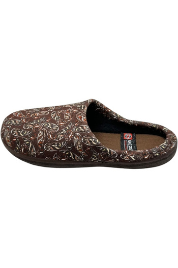 GEZER Women's slippers, brown floral print, size 38, 23.5 centimeters, comfortable and warm
