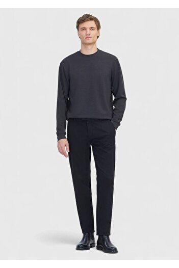 Ramsey Anthracite Crew Neck Plain Sweatshirt