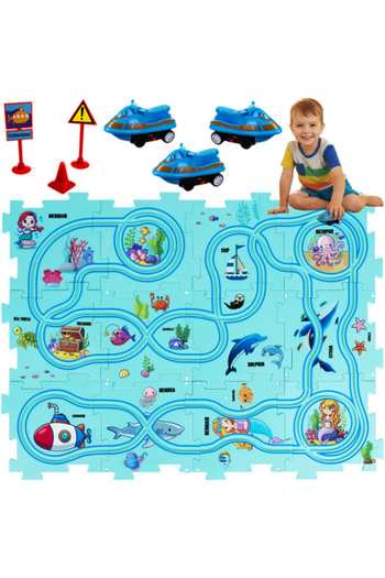 zola Puzzle mat for children, 12 pieces, 56 x 42 cm, 3 steamers, indicators, waterproof
