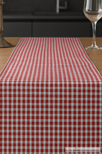 Kamdu 40X150 Plaid Pattern American Runner, Pinterest Runner, American Service, Small Checkered Runner