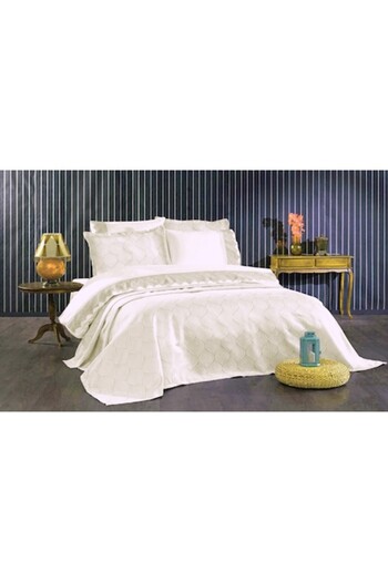 Valentini Bianco Double Bedspread Set, Valentini Bianco, 240x250 cm, Grace Ecru