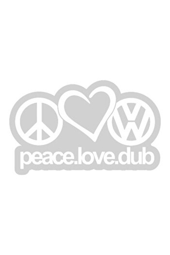 Orafol Auto Decorative Sticker, Peace Love Club, 13x15 cm, White