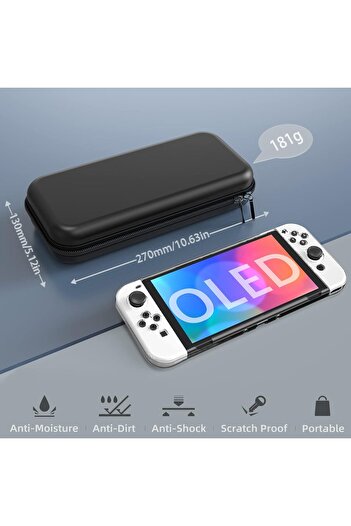HEYSTOP Compatible Case for Nintendo Switch OLED, 9-in-1 Accessories Kit