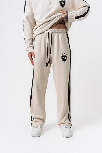 Respire Men's Stripe Detailed Modal Baggy Sweatpants Ecru