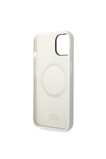 Karl Lagerfeld Case for IPhone 14 Plus, Silicone MagSafe - White