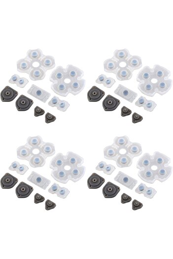 mazn Silicone Rubber Pads for PlayStation 4 DualShock Controller - 4 Buttons, Replacement Set (3 Pieces)