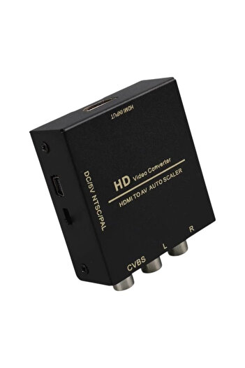 Powermaster Pm-33523 HDMI to Rca Av Ntsc/Pal Video Converter Converter Adapter Metal Case