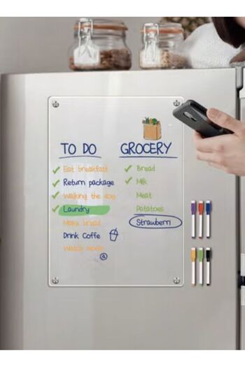 Choice Transparent erasable message board with board, 6 random color pens and 1 cloth