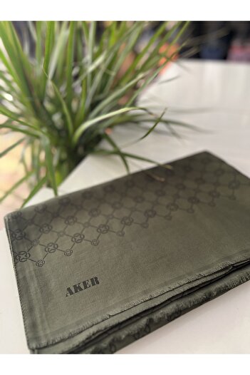 Neva Monogram Shawl Jacquard Shawl
