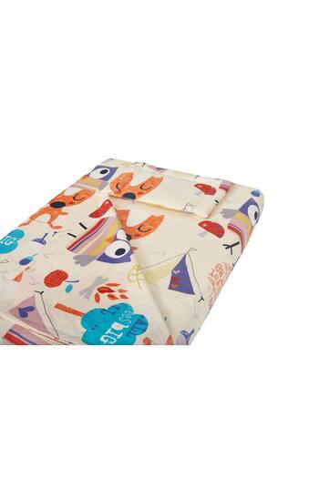 Somnart Baby Crib Linen,, Fitted Sheet 60X120X10 With Elastic, Fitted Sheet 80X110, Low Pillow 20X35,