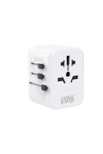WINNINGSTAR Multifunctional Travel Socket ST-1009U 2500W with 5 Ports, USB & Type-C