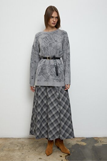 QANU Angora Knitwear Sweater Gray