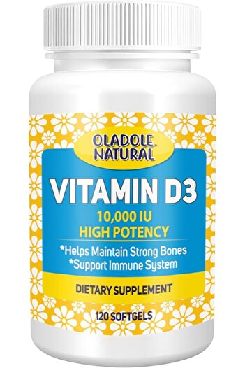 Oladole Natural Vitamin D3 10000 IU - 120 Softgels