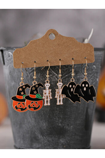 Inovius Halloween Earrings Set of 3 Pairs - 77671