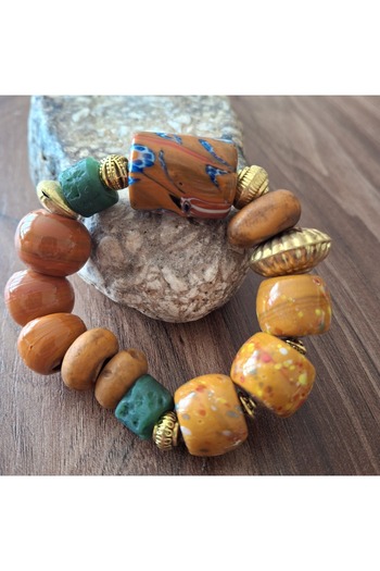 azra takı tasarım Handmade Elastic Misinal Authentic Colorful Women's Bracelet