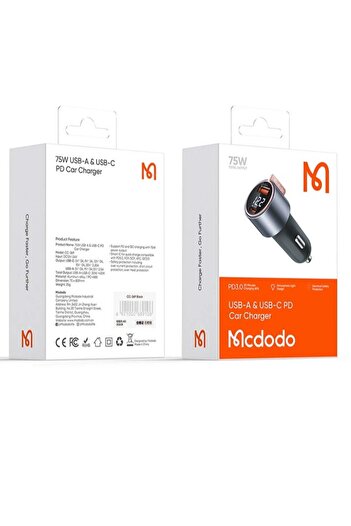 Mcdodo CC-3690 75W Digital Display 1C+1A PD Fast Car Charger
