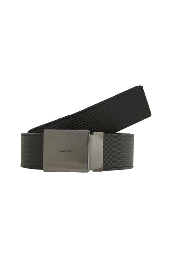 Calvin Klein Men Textured Adjustable Plaque Belt