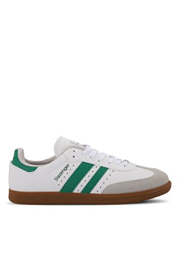 Slazenger Lace-Up Casual Sneaker White/Green Women's Sports Shoes