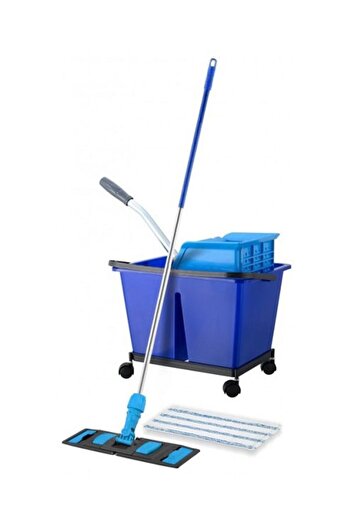 DacEnergy Professional cleaning set, aluminum handle, flat microfiber mop with a length of ...
