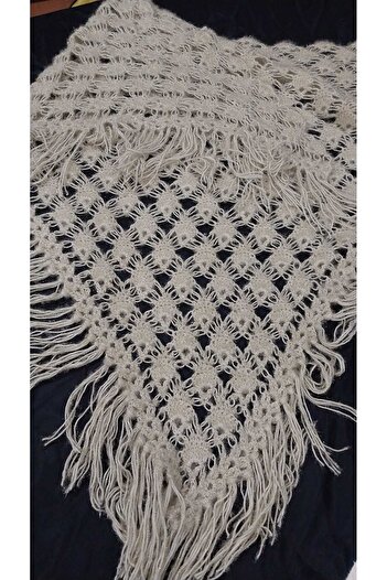 Papatyam Hand Knitted Dowry Shawl Crochet Shawl/ Bridal Shawl/ Knitted Shawl/Handmade Shawl/ Knitted/Crochet Embroidered/Glitter Thread