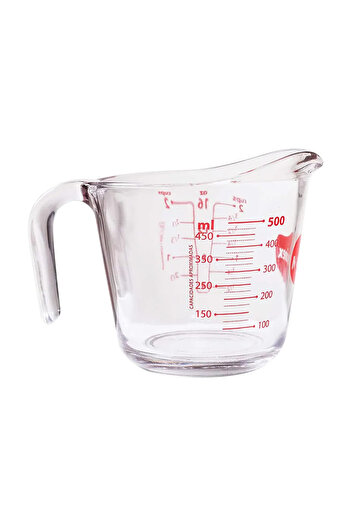 Marinex Glass Measuring Jug 500ml - Durable Heat-Resistant with Clear Graduated Markings|Transparent