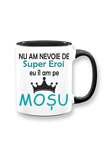 OEM Set 2 personalized mugs for Godfather/Godmother with message: 'I don't need superheroes', Betaprint,