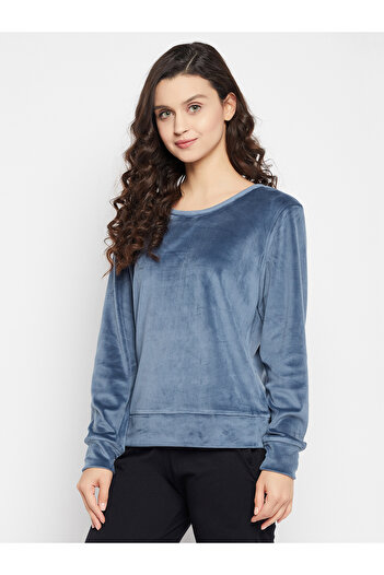 iza Chic Basic Sweatshirt in Navy – Velour