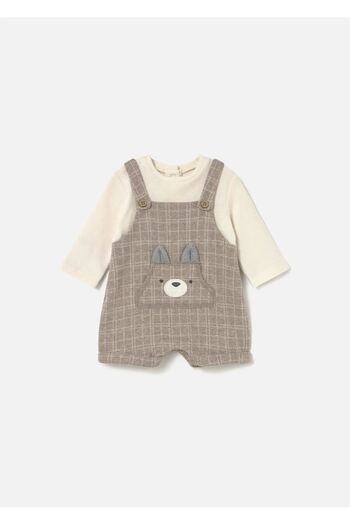 MAYORAL Baby Boy Pocketed Short Jumpsuit Beige 2645